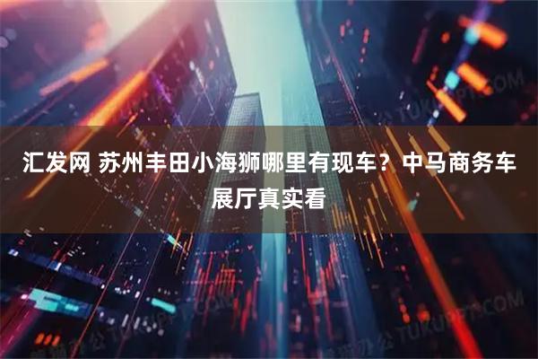 汇发网 苏州丰田小海狮哪里有现车？中马商务车展厅真实看