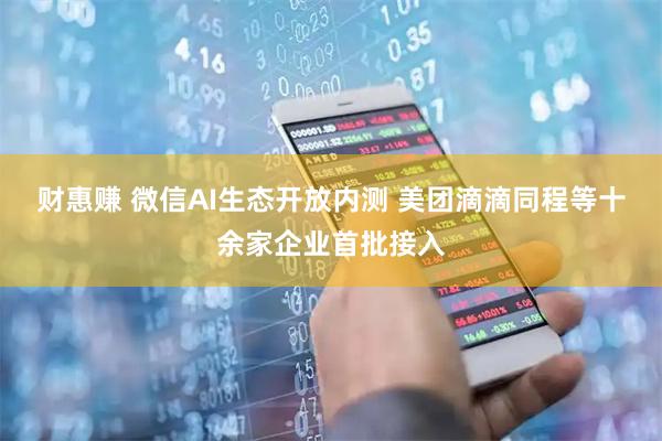 财惠赚 微信AI生态开放内测 美团滴滴同程等十余家企业首批接入